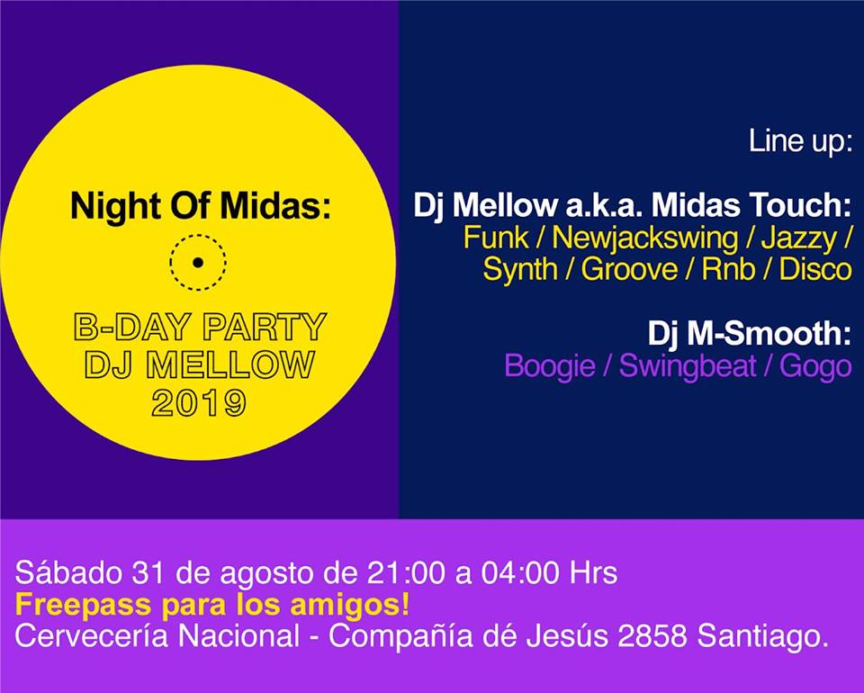 Night Of Midas: Bday Party Dj Mellow 2019 poster