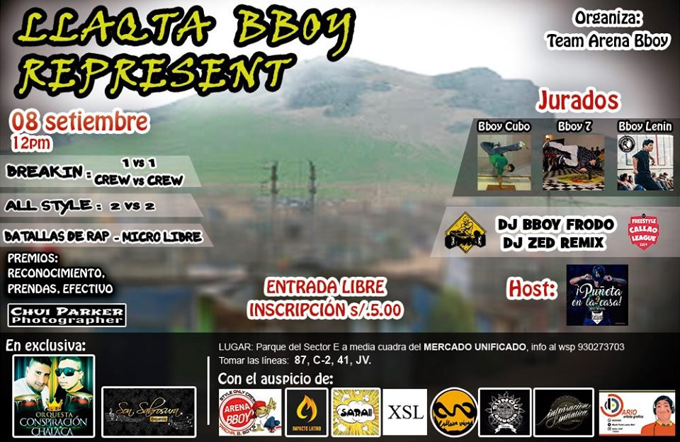 Llaqta BBOY Represent 2019 poster