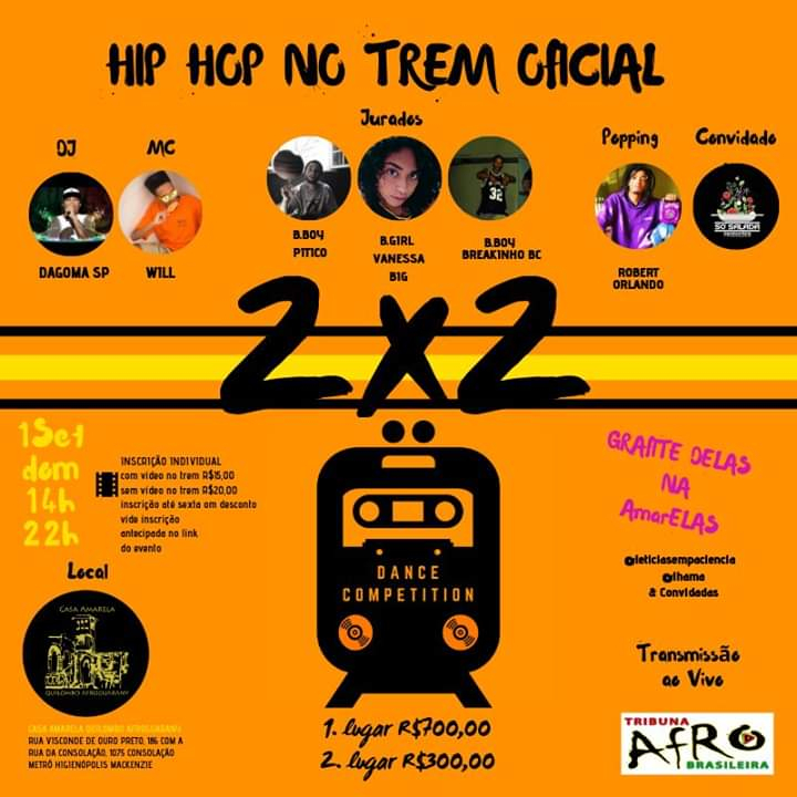 1o Campeonato de Breakdance 2x2 Hip Hop no Trem Oficial 2019 poster