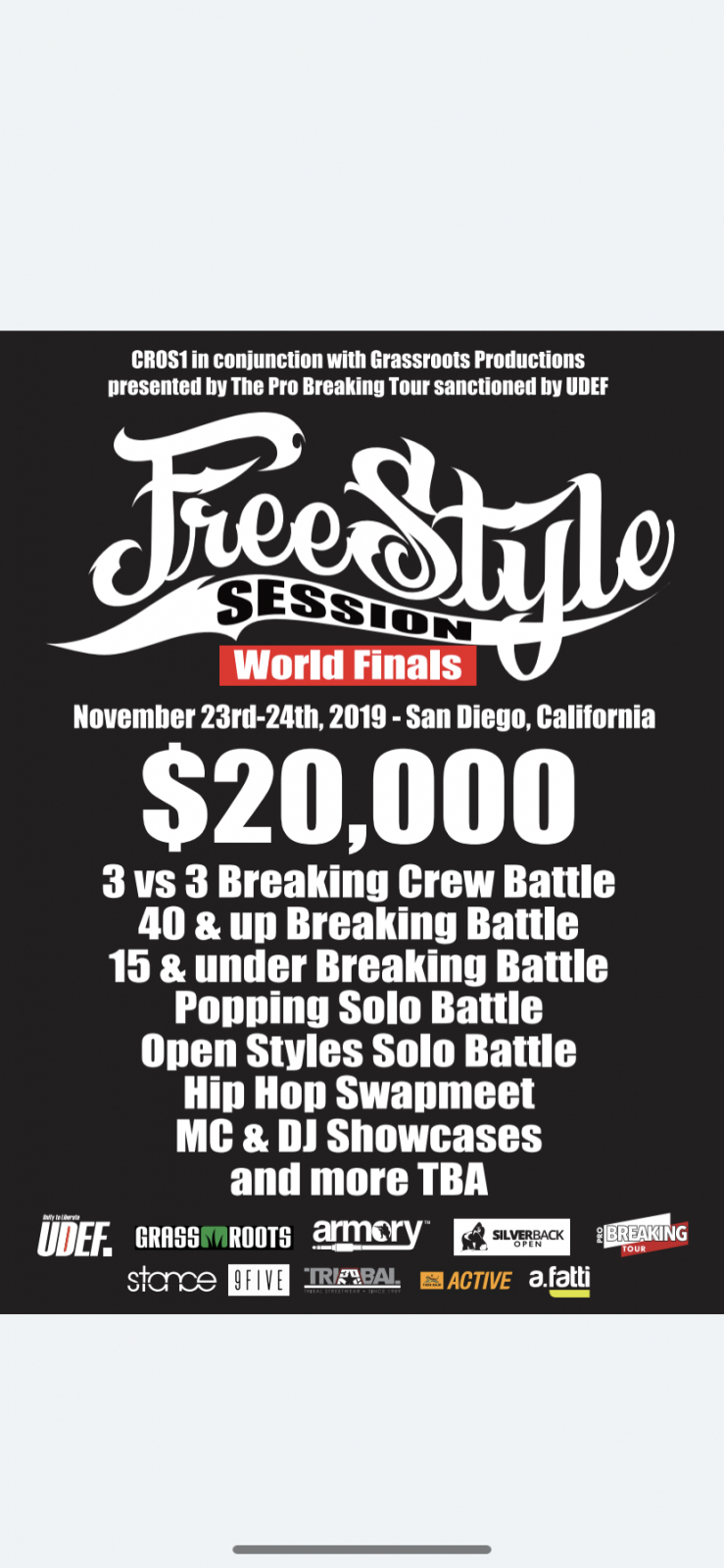 Freestyle Session World Finals 2019 poster