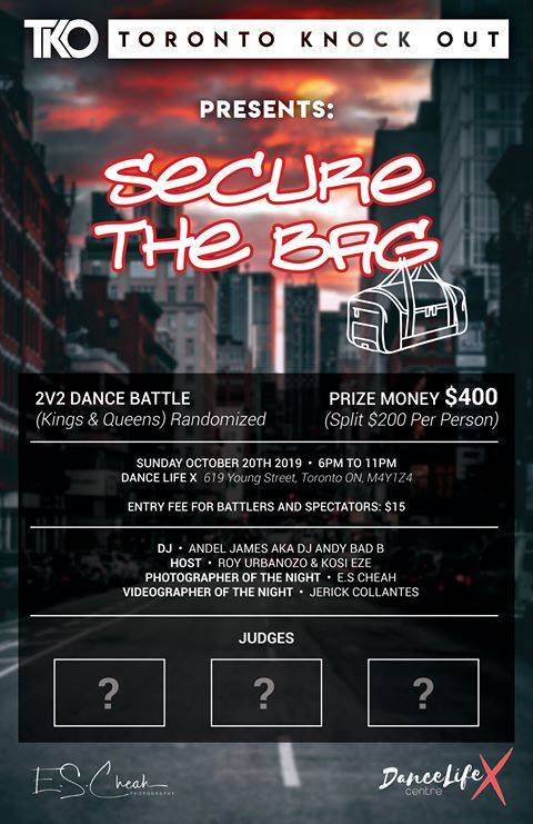 Toronto Knock Out Presents : Secure the BAG 2V2 ALL STYLE 2019 poster