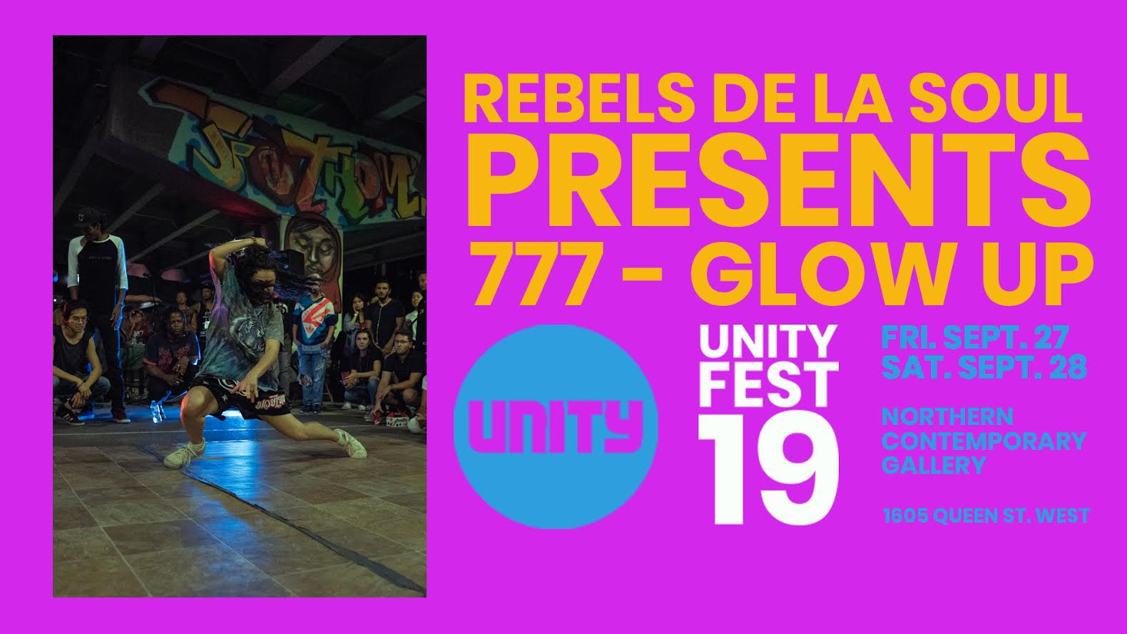 777 Glow Up at Unity Fest 2019 poster