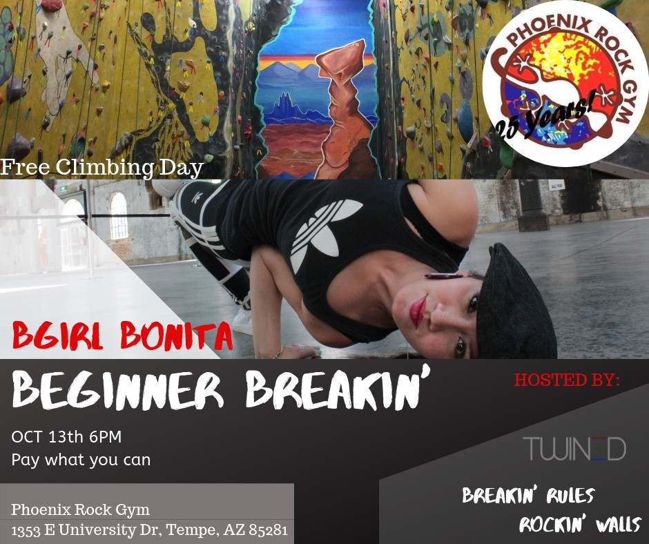 Free Climbing Day & Beginner Breakin' Workshop 2019 poster